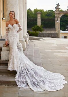 Moonlight Couture H1490 Mermaid and Trumpet Wedding Dress