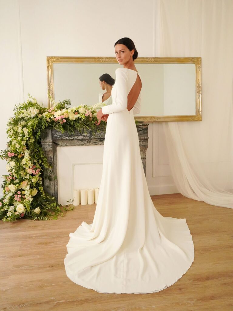 Model wears a dress by French designer Yasmin Hassaïne.