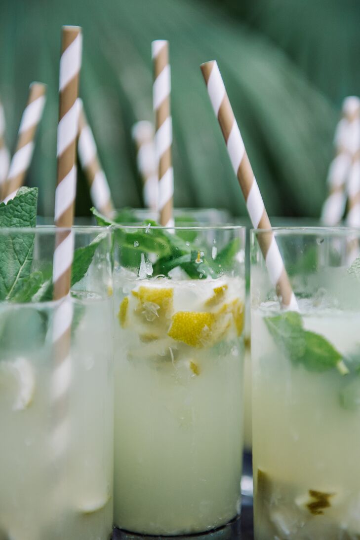 After the ceremony, guests were escorted to the pool area where they were greeted with the signature drink: mojitos (Lona's favorite!).