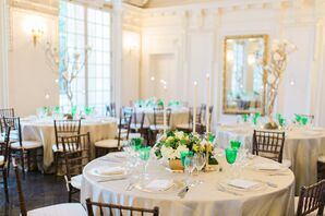 Gold Decor and Candlelight at Reception