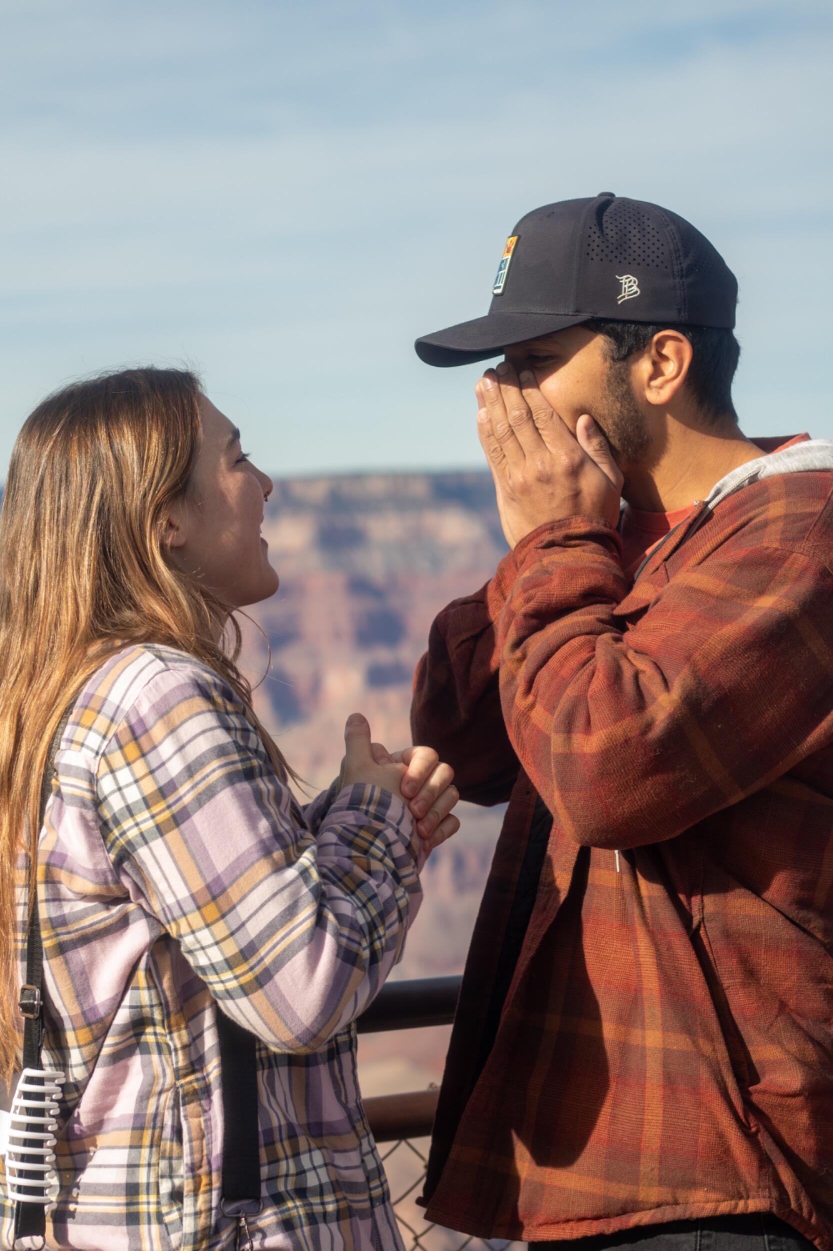 Jose and I went up to the Grand Canyon with Brandon and Lexi! I particularly love this picture, because Jose looks like I’m proposing to him. I’m not. He’s just cold.