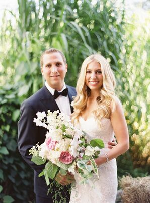 Organic Garden Rose and Orchid Bouquet