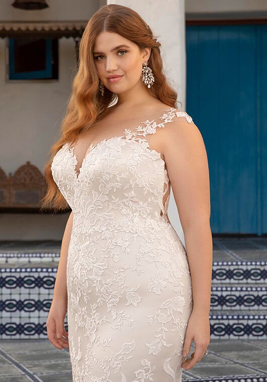 Beloved by Casablanca Bridal BL309 Lorena Sheath Wedding Dress - 6