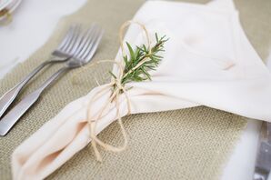 Rosemary Sprig Napkin Setting