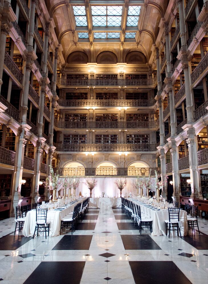Glamorous Reception at Baltimore's George Peabody Library