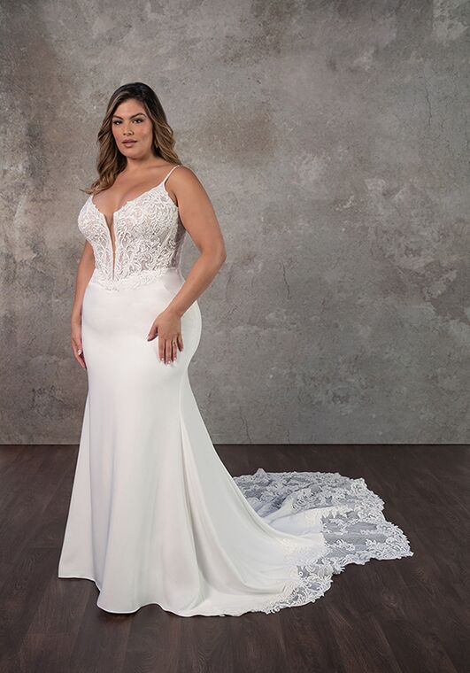 Essense of Australia D4181 Column Wedding Dress - 4