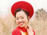 wedding makeup trial bride in traditional dress and headpiece