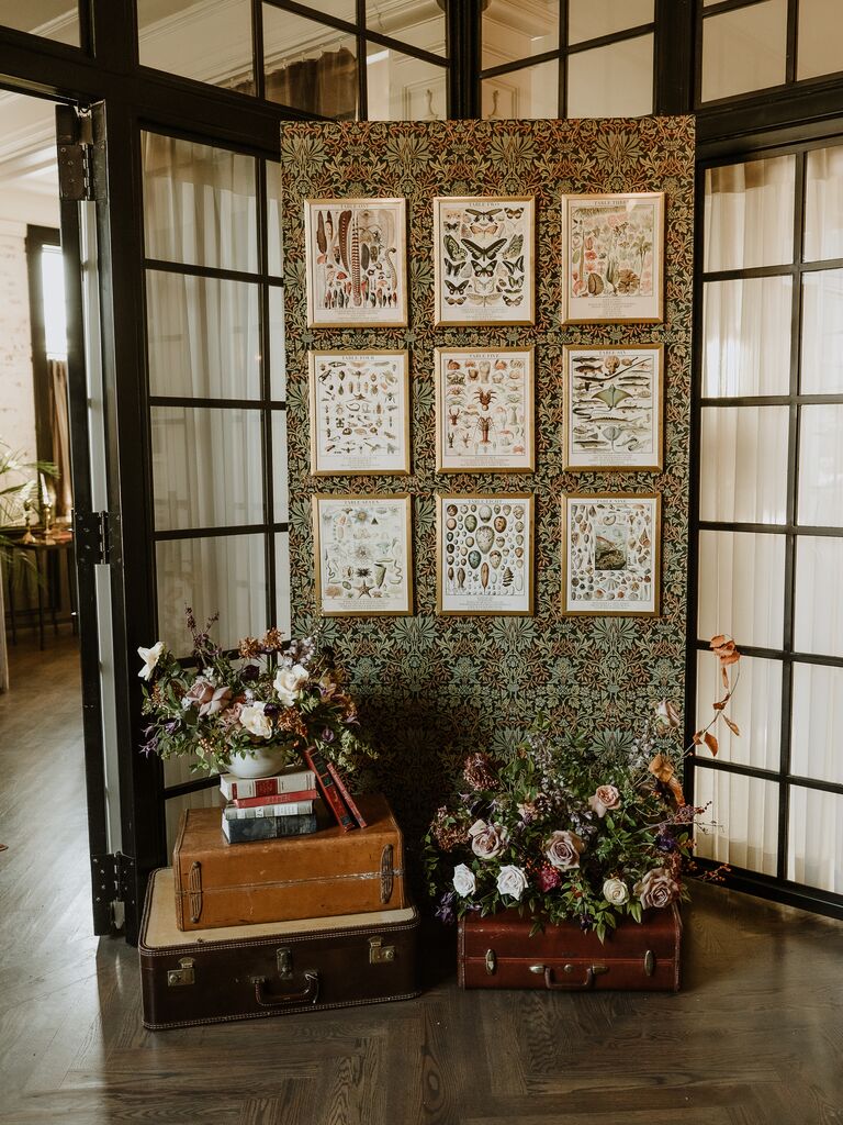 entomology-inspired wedding signage