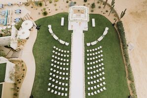 Aerial Drone Photo of Wedding Ceremony in Mexico