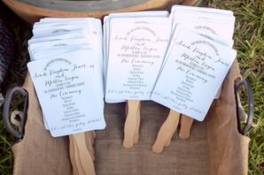 Printed Ceremony Program Fans