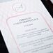 Pink Diamond-Print Menus
