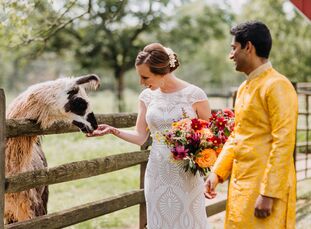 When it came time to tie the knot, Victoria and Avinash planned a rustic and whimsical wedding steeped in tradition as a way to honor their background