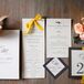 Simple, Chic Black and White Stationery With Yellow Accents
