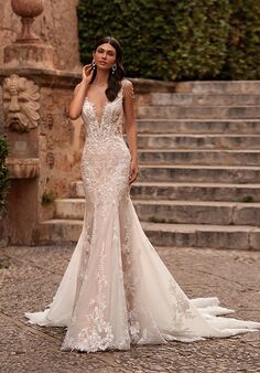 Moonlight Couture H1566A Mermaid Wedding Dress