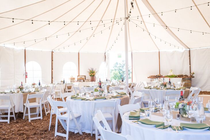 Rustic Tented Wedding Reception