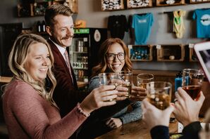 Drinks with Loved Ones During Colorado Elopement
