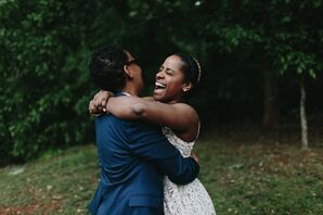 Couple Laughing During Georgia Elopement Pictures