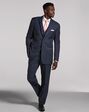 MEN’S WEARHOUSE Joseph Abboud Navy Satin Edged Notch Lapel Blue Tuxedo - thumbnail - 1