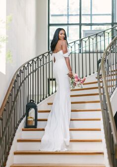 Essense of Australia D3682 Column Wedding Dress