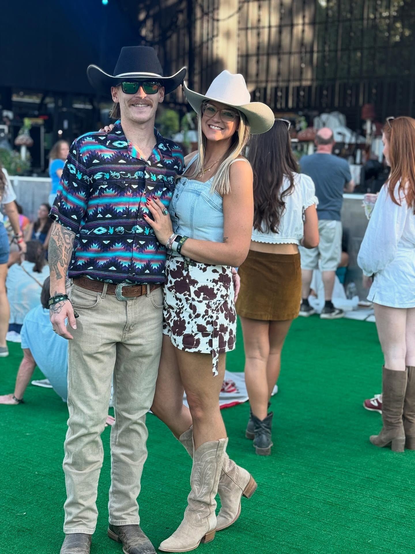 One of many concerts together! And the day Dallas got me my first cowboy hat! 