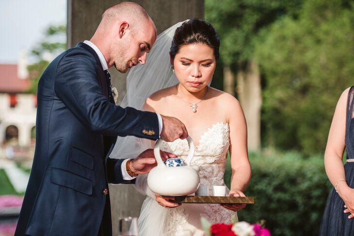 “The Chinese Tea Ceremony is our tradition to pay respect and receive blessings from the elders in our family,” Lydia says. “We serve tea to our elders as a sign of respect, and our elders drink the tea as a sign of acceptance. After the tea ceremony, we give out red packets of money to younger relatives as a blessing from us.”