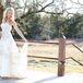 White A-Line Wedding Dress with Lace Applique