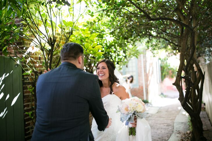 Bride Shines During The First Look