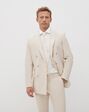 Suit Shop Men's Tan Double Breasted Suit Tuxedo - thumbnail - 3