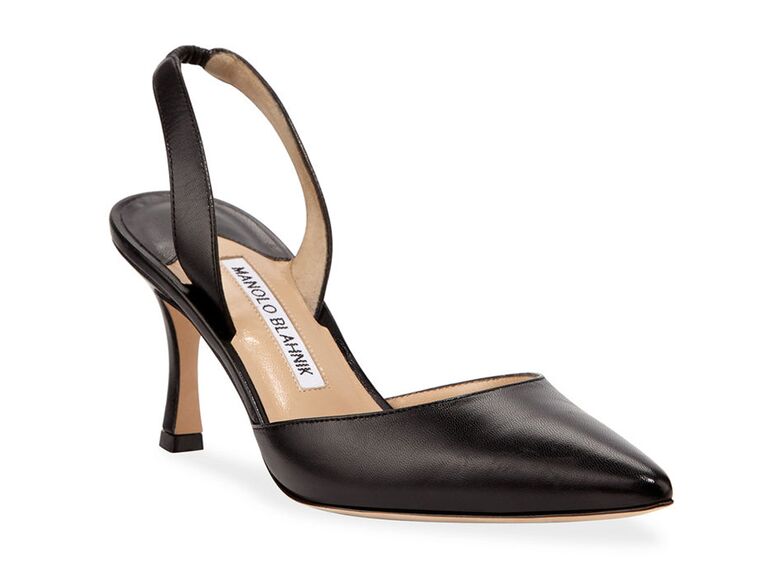 neiman marcus black mother of the groom pumps with pointed toe