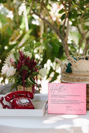 Telephone Audio Guest Book for Recorded Greetings With Sign, Arrangements