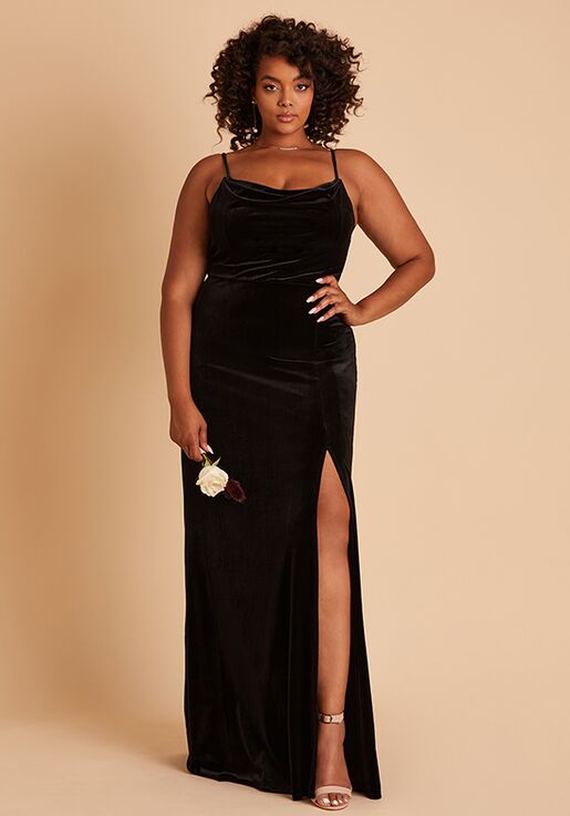 Birdy Grey Ash Dress in Velvet Black Bridesmaid Dress - 5