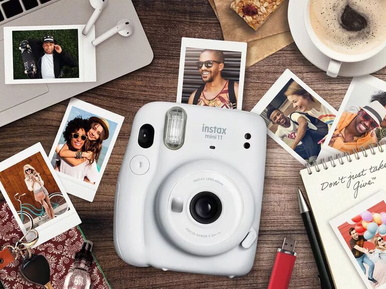 White polaroid camera junior bridesmaid gift