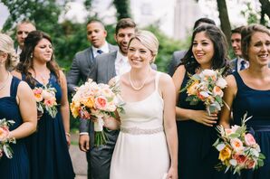 Classic Bridal Style with Pearls, Updo and Jeweled Belt