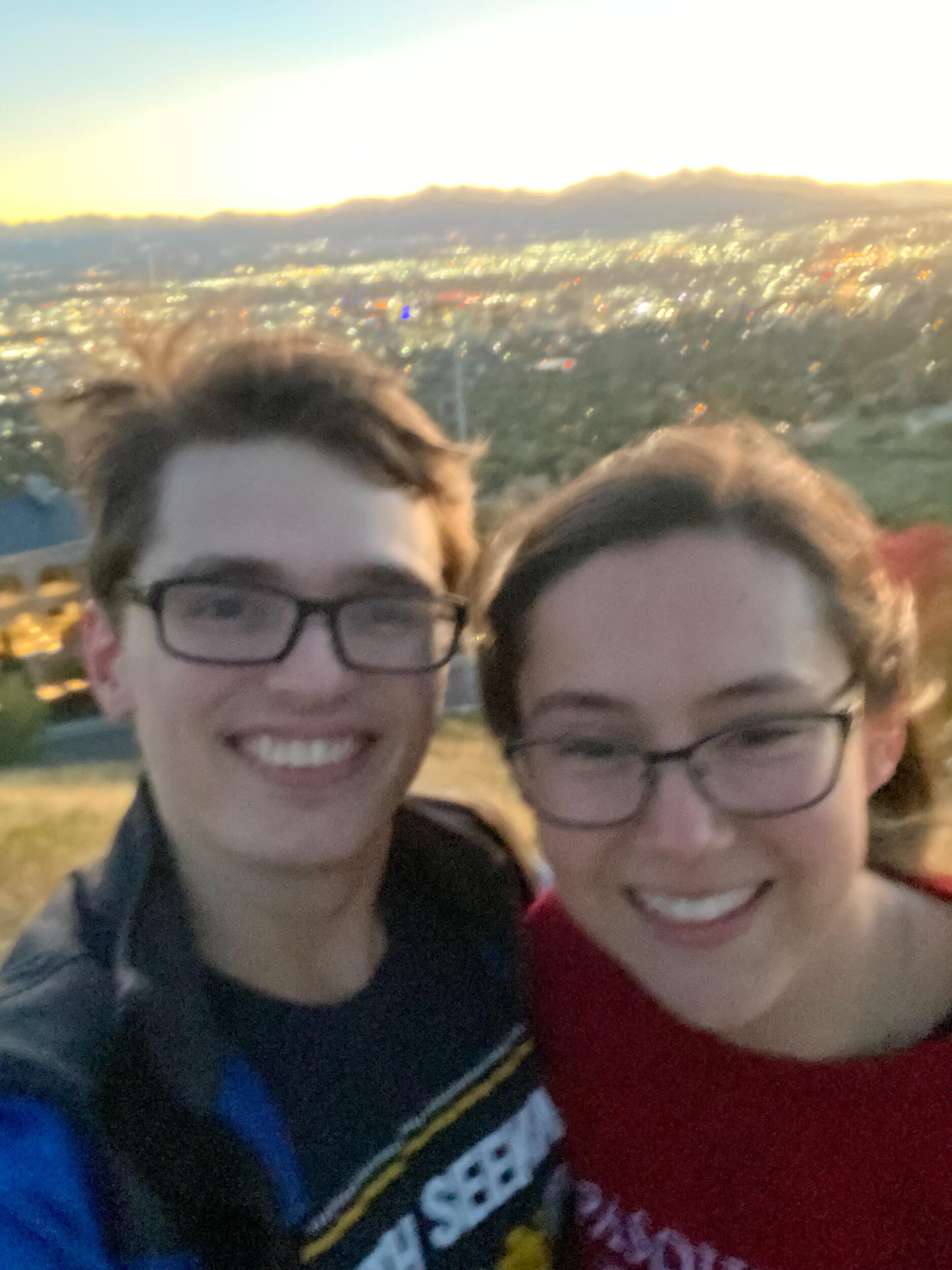 Teddy is first to say "I love you" at sunset overlooking Salt Lake City