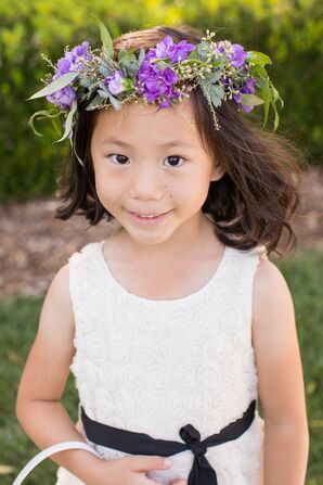 Whimsical Purple Flower Crown