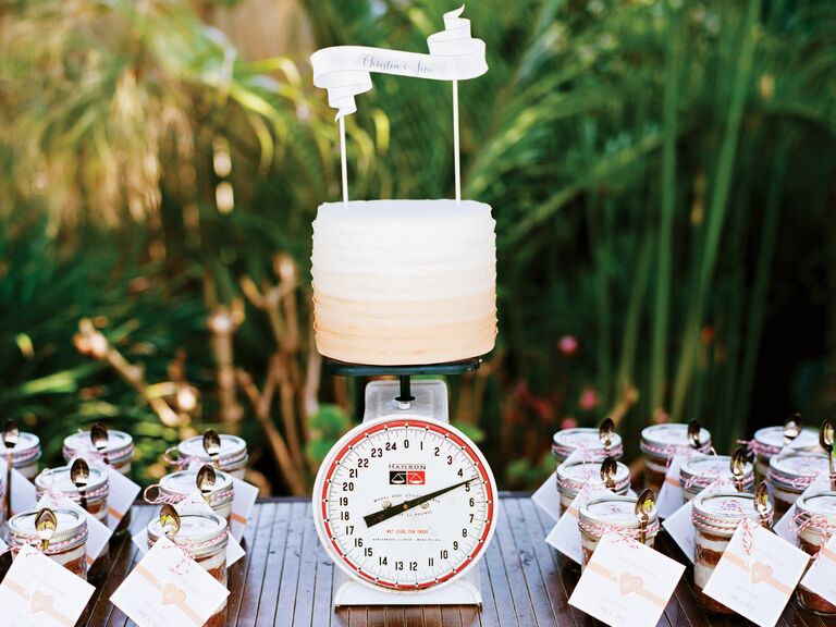 Buttercream ombre bridal shower cake