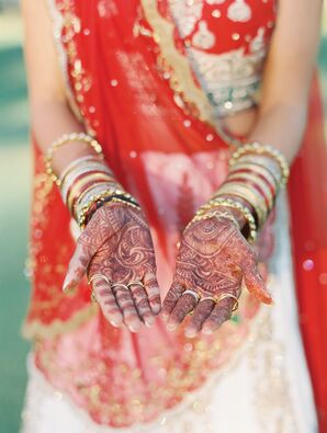 Traditional Bridal Henna with Gold Bangles