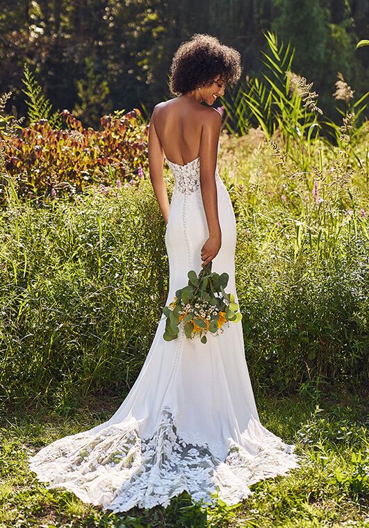 Lillian West 66331 Fit-and-Flare Wedding Dress - 4