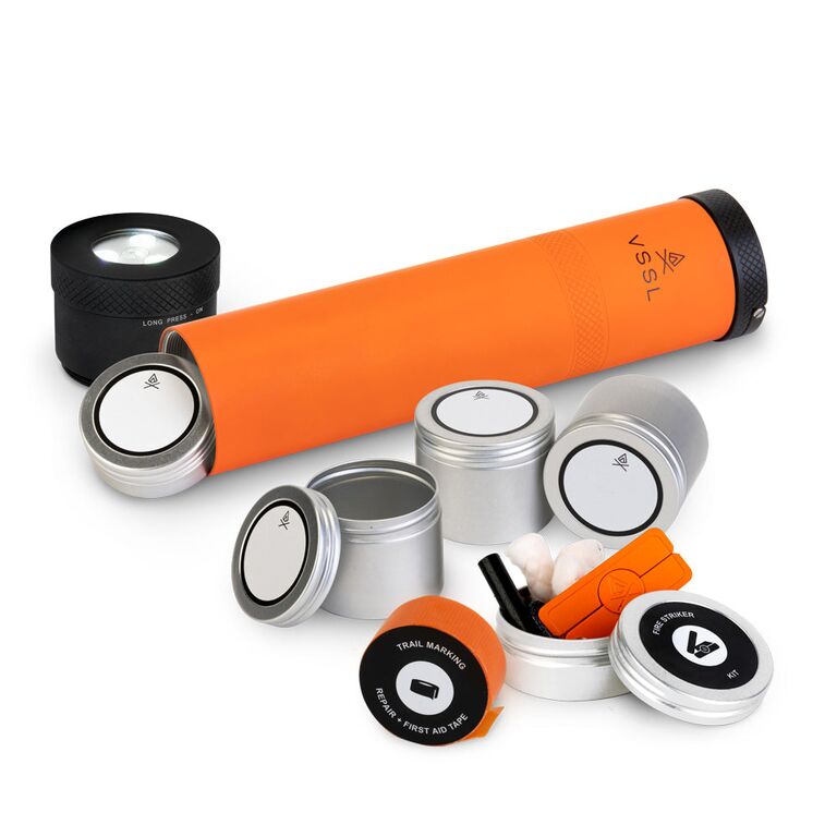 Outdoor emergency gear kit, gift idea for husband for Father's Day. 