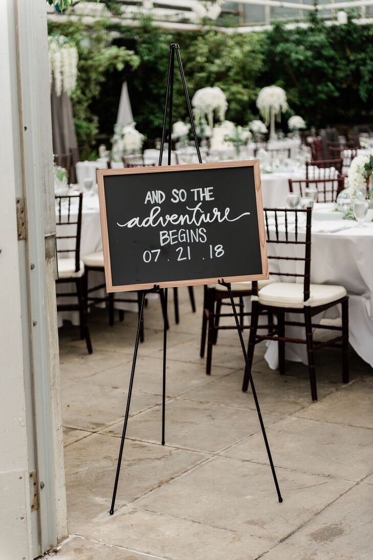Classic Wedding Signage on Easel