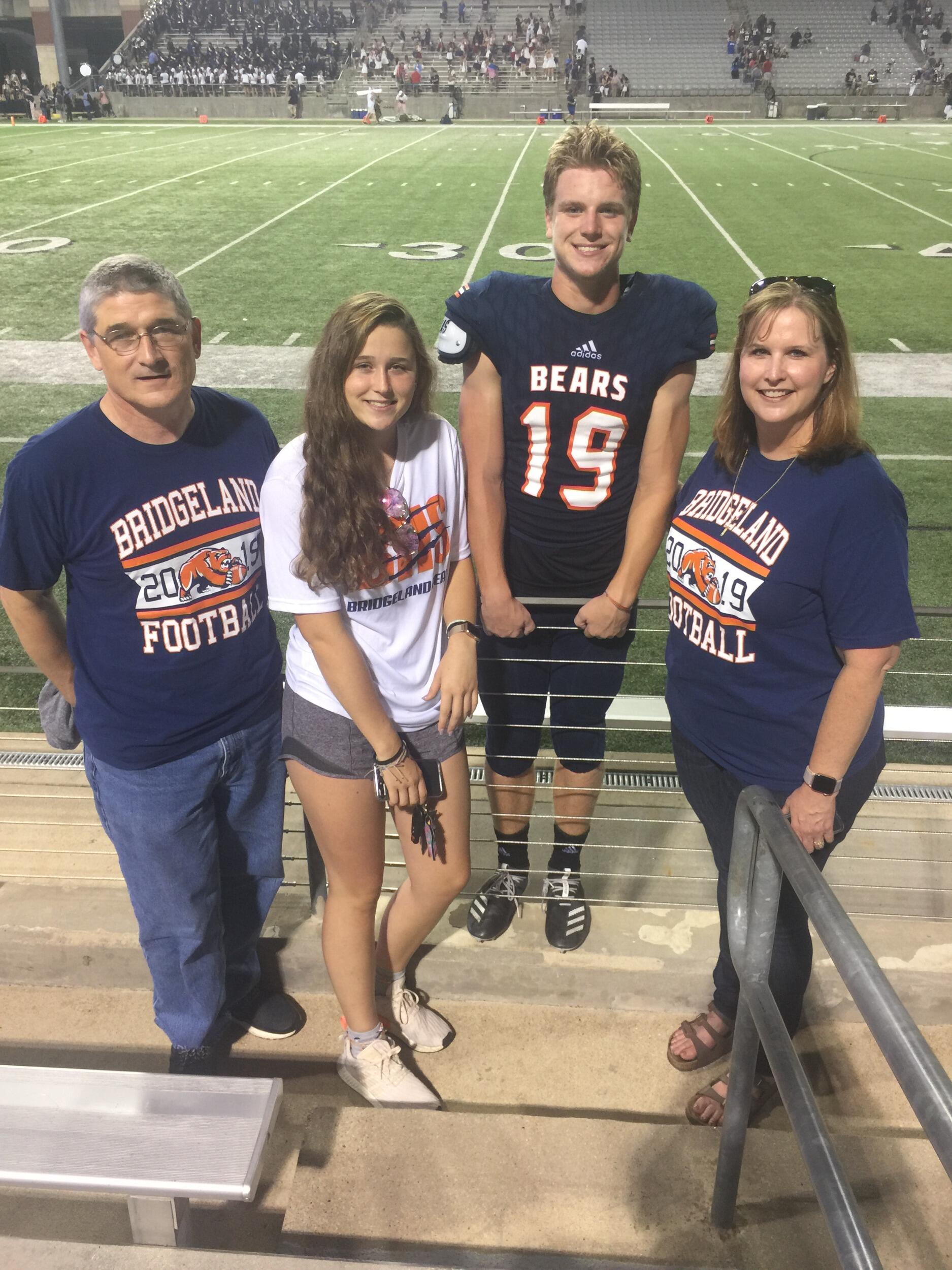 The Beesaws at Hunter's football game