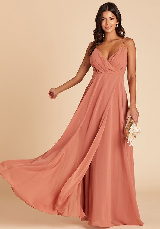 Birdy Grey Kaia Dress in Terracotta V-Neck Bridesmaid Dress - 3