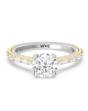 With Clarity Emerald, Round, Oval Cut Engagement Ring