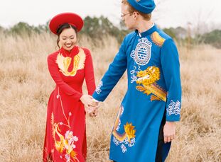 Vimy and Andrew tied the knot in Raleigh, North Carolina, but the inspiration for their wedding was global. Vietnamese, Swedish and American elements 