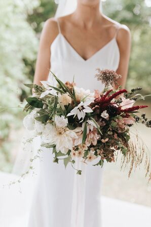 Bridal Bouquet with Cafe au Lait Dahlias and Greenery