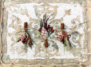 Bohemian Boutonnieres with Fall Sprigs and Leaves