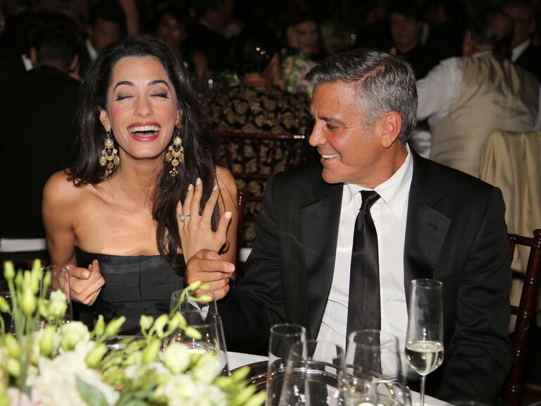 Amal Clooney celebrity engagement ring. 