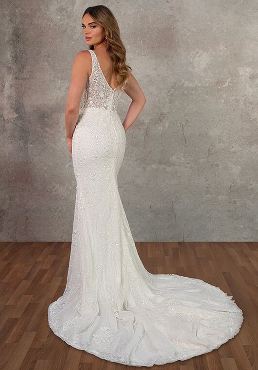 Essense of Australia D4448 Column Wedding Dress - 4