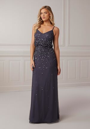 Adrianna Papell Platinum 40407 V-Neck Bridesmaid Dress