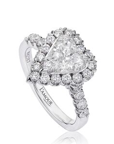 Christopher Designs Unique Heart Cut Engagement Ring